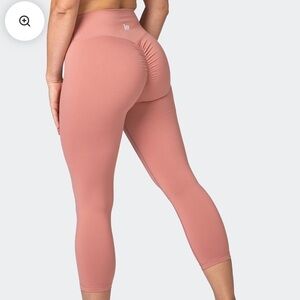 Muscle nation pink 7/8 scrunch butt high rise leggings